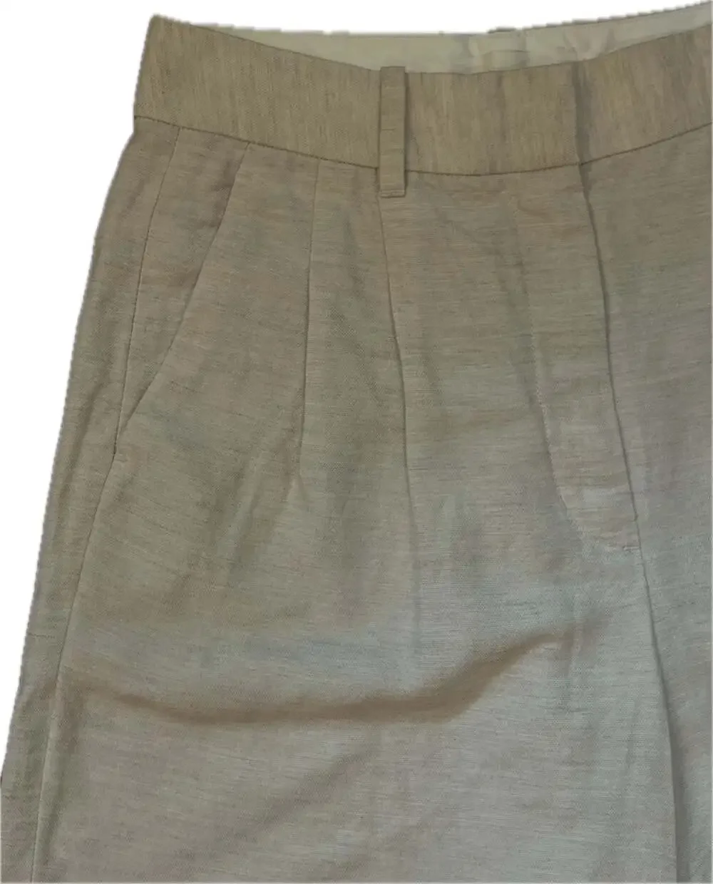 Wilfred Aritzia Linen The Effortless Pant Cropped Beige Quiet Luxury Office